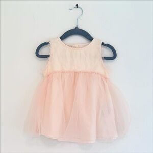 Zara light pink tulle top 18-24 months